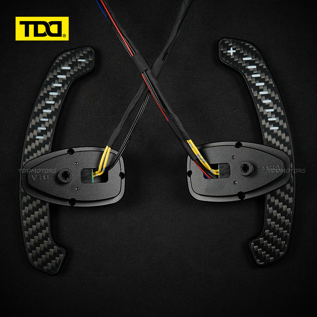 TDD Carbon Fiber LED Magnetic Paddle Shifters for  Mercedes benz  A238 C257 Class:C E EQC CLA GLE