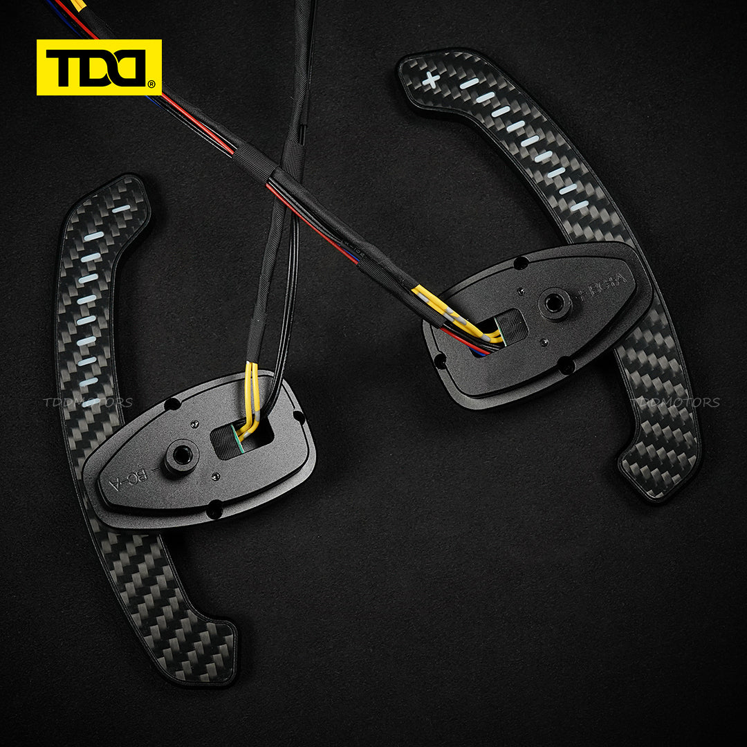 TDD Carbon Fiber LED Magnetic Paddle Shifters for  Mercedes benz  A238 C257 Class:C E EQC CLA GLE