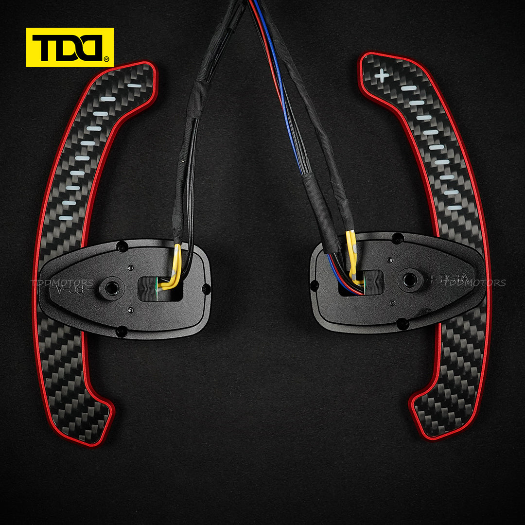 TDD Carbon Fiber LED Magnetic Paddle Shifters for  Mercedes benz  A238 C257 Class:C E EQC CLA GLE