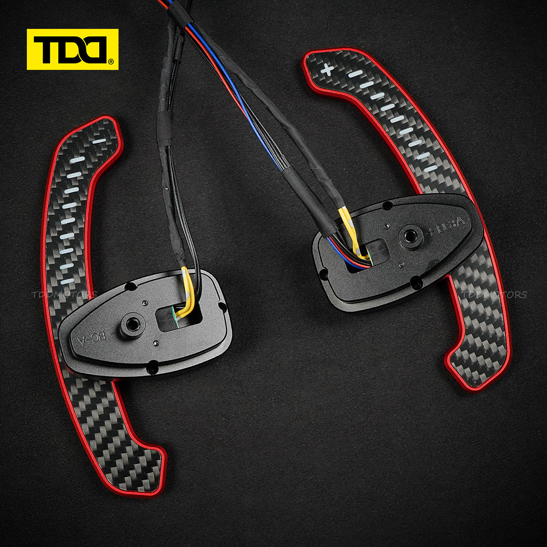 TDD Carbon Fiber LED Magnetic Paddle Shifters for  Mercedes benz  A238 C257 Class:C E EQC CLA GLE
