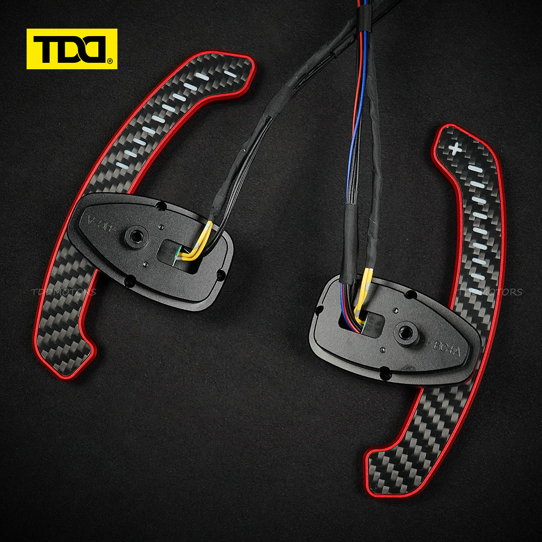 TDD Carbon Fiber LED Magnetic Paddle Shifters for  Mercedes benz  A238 C257 Class:C E EQC CLA GLE