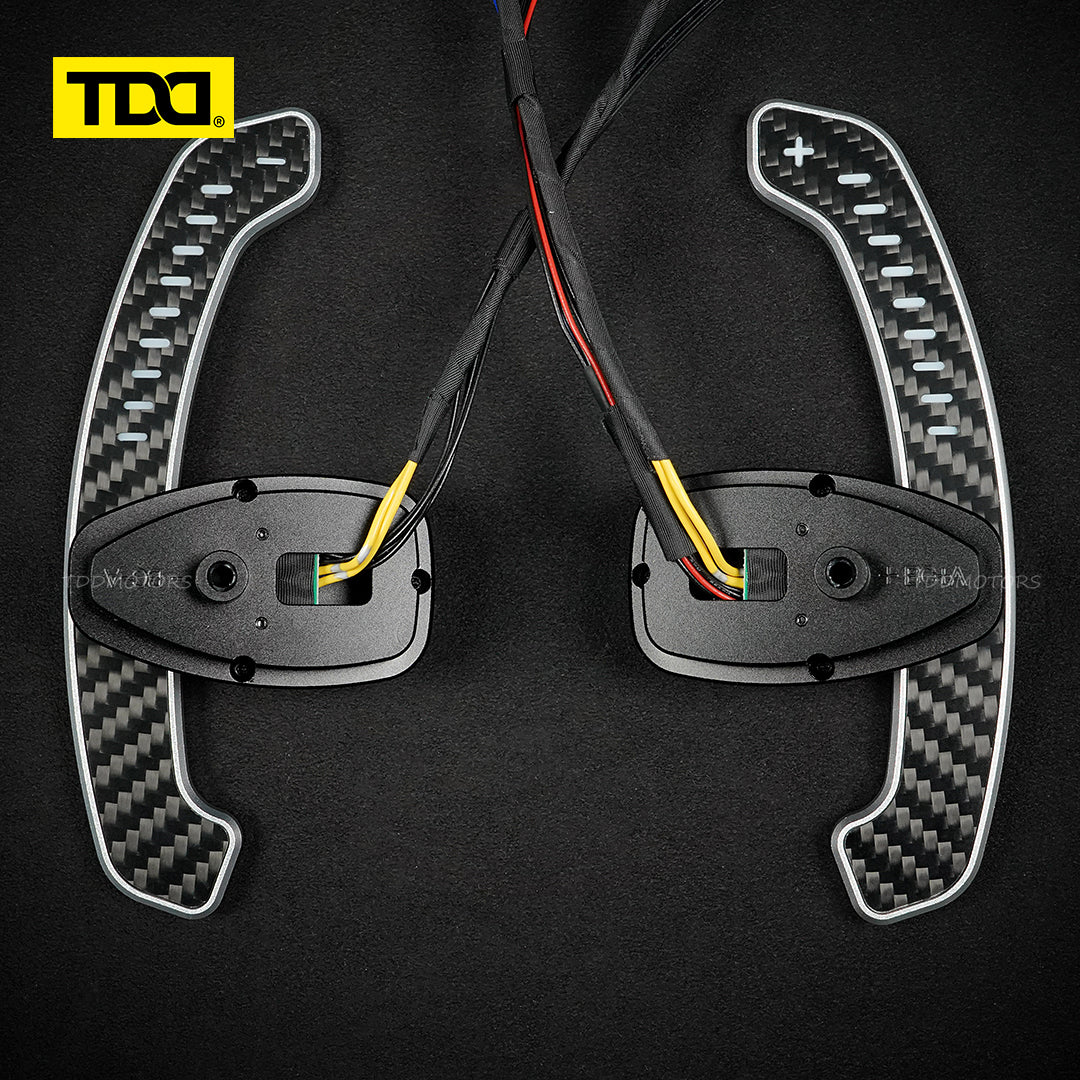 TDD Carbon Fiber LED Magnetic Paddle Shifters for  Mercedes benz  A238 C257 Class:C E EQC CLA GLE