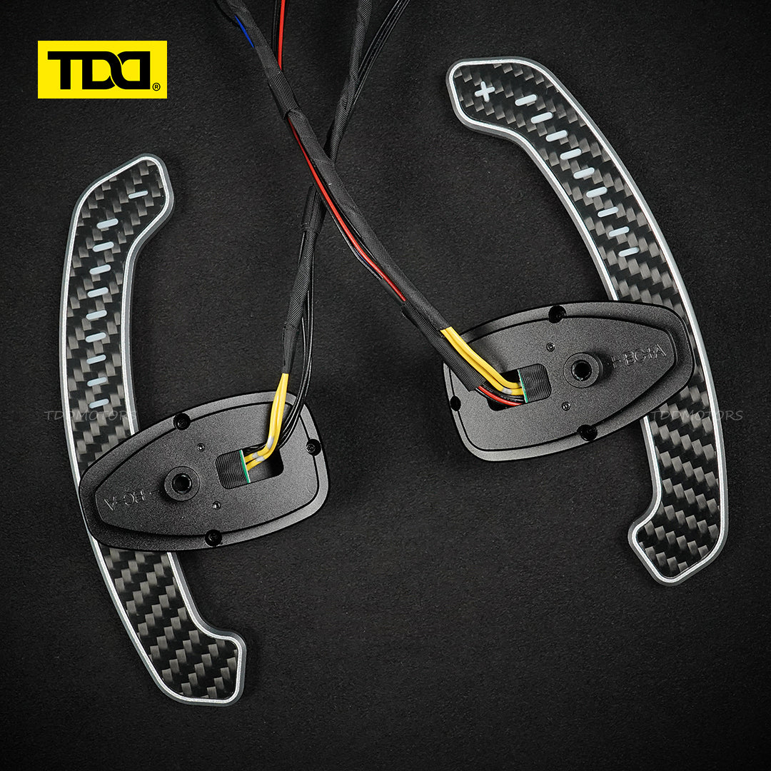 TDD Carbon Fiber LED Magnetic Paddle Shifters for  Mercedes benz  A238 C257 Class:C E EQC CLA GLE