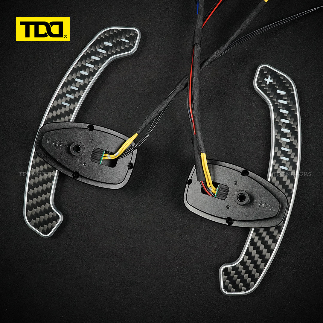 TDD Carbon Fiber LED Magnetic Paddle Shifters for  Mercedes benz  A238 C257 Class:C E EQC CLA GLE