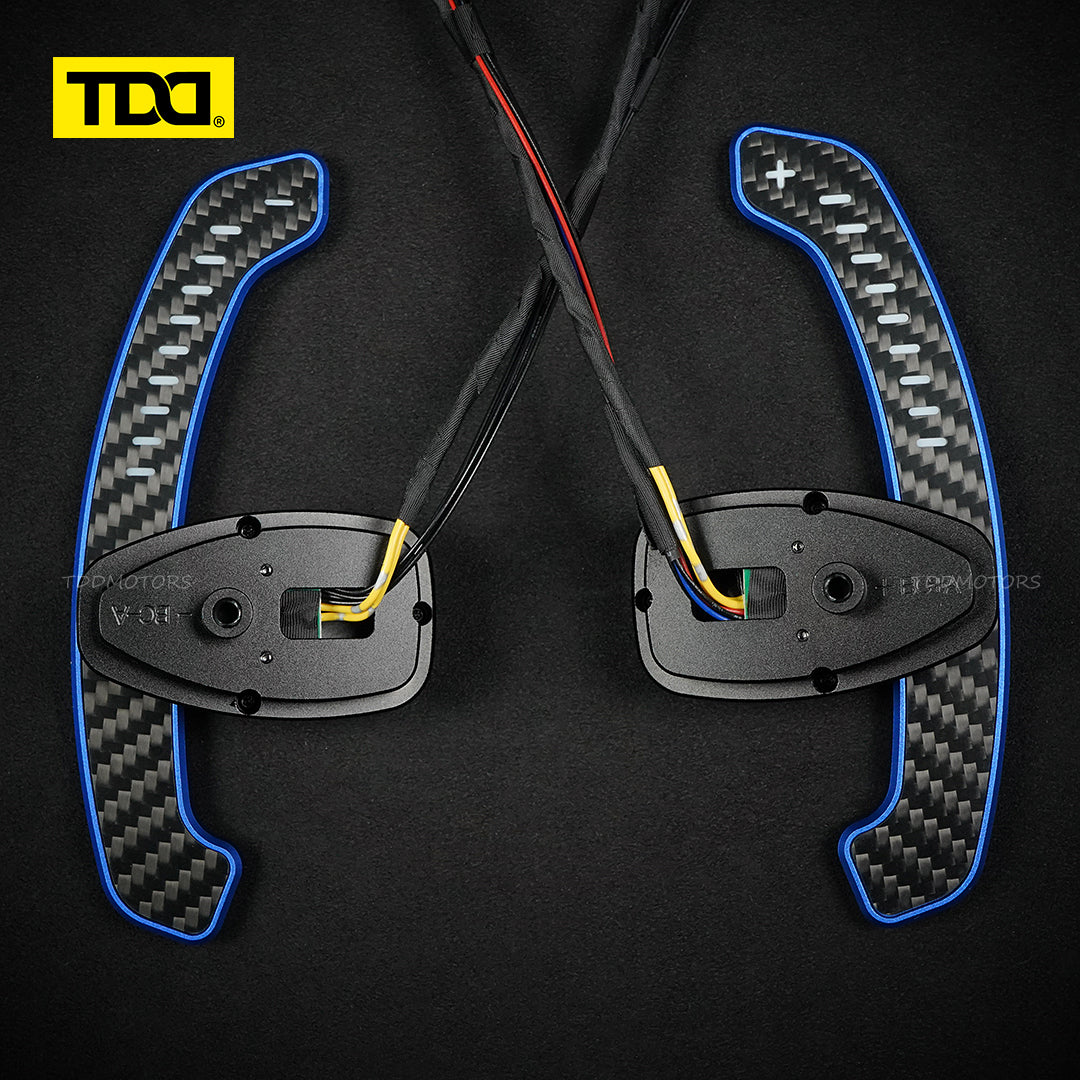 TDD Carbon Fiber LED Magnetic Paddle Shifters for  Mercedes benz  A238 C257 Class:C E EQC CLA GLE