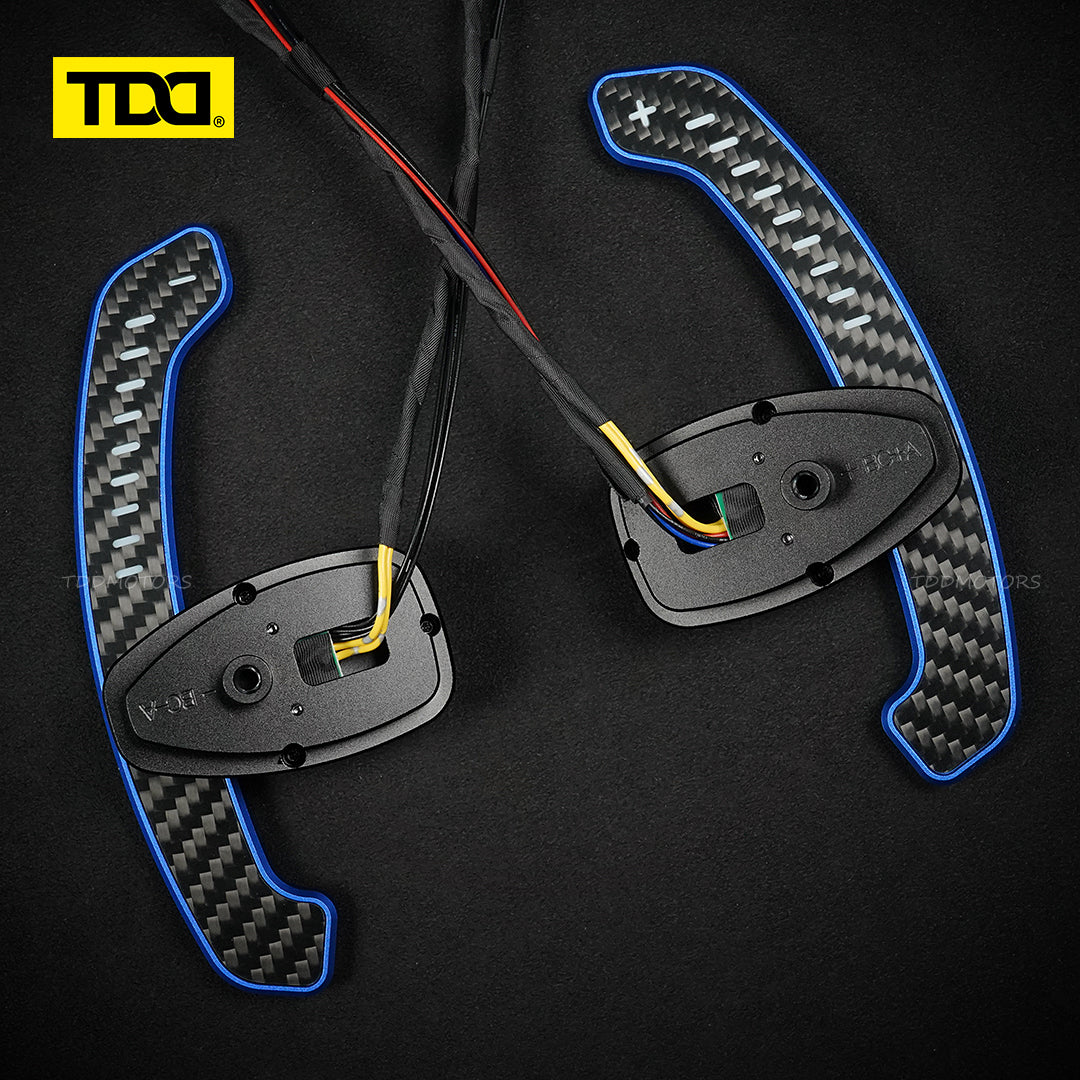 TDD Carbon Fiber LED Magnetic Paddle Shifters for  Mercedes benz  A238 C257 Class:C E EQC CLA GLE