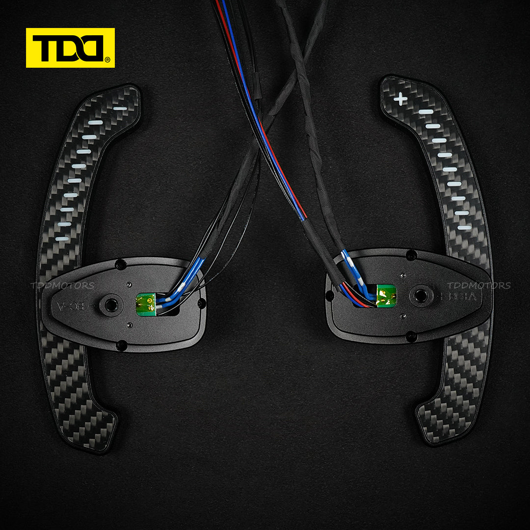 TDD Carbon Fiber LED Magnetic Paddle Shifters for Mercedes Benz W205,S205 W213 N293 W24 C117,X117