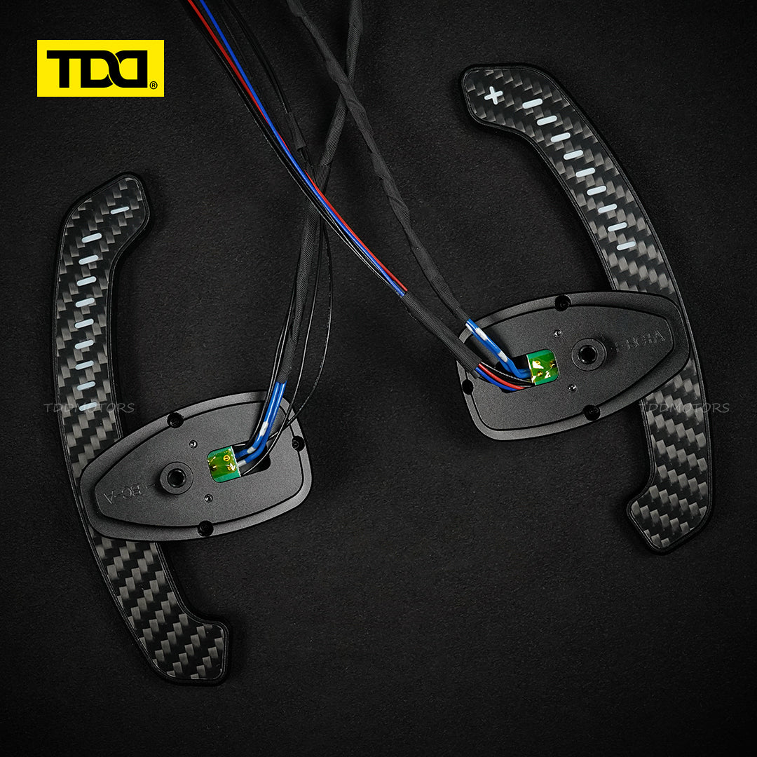 TDD Carbon Fiber LED Magnetic Paddle Shifters for Mercedes Benz W205,S205 W213 N293 W24 C117,X117