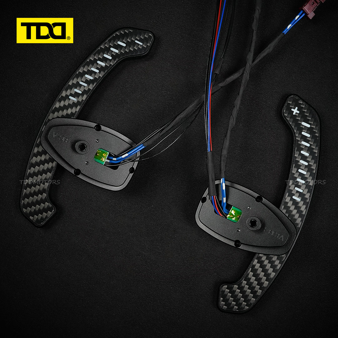 TDD Carbon Fiber LED Magnetic Paddle Shifters for Mercedes Benz W205,S205 W213 N293 W24 C117,X117