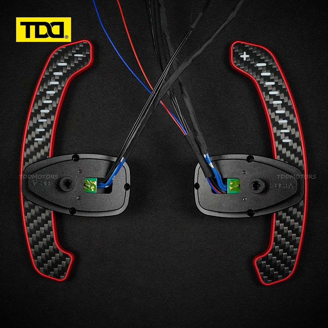 TDD Carbon Fiber LED Magnetic Paddle Shifters for Mercedes Benz W205,S205 W213 N293 W24 C117,X117