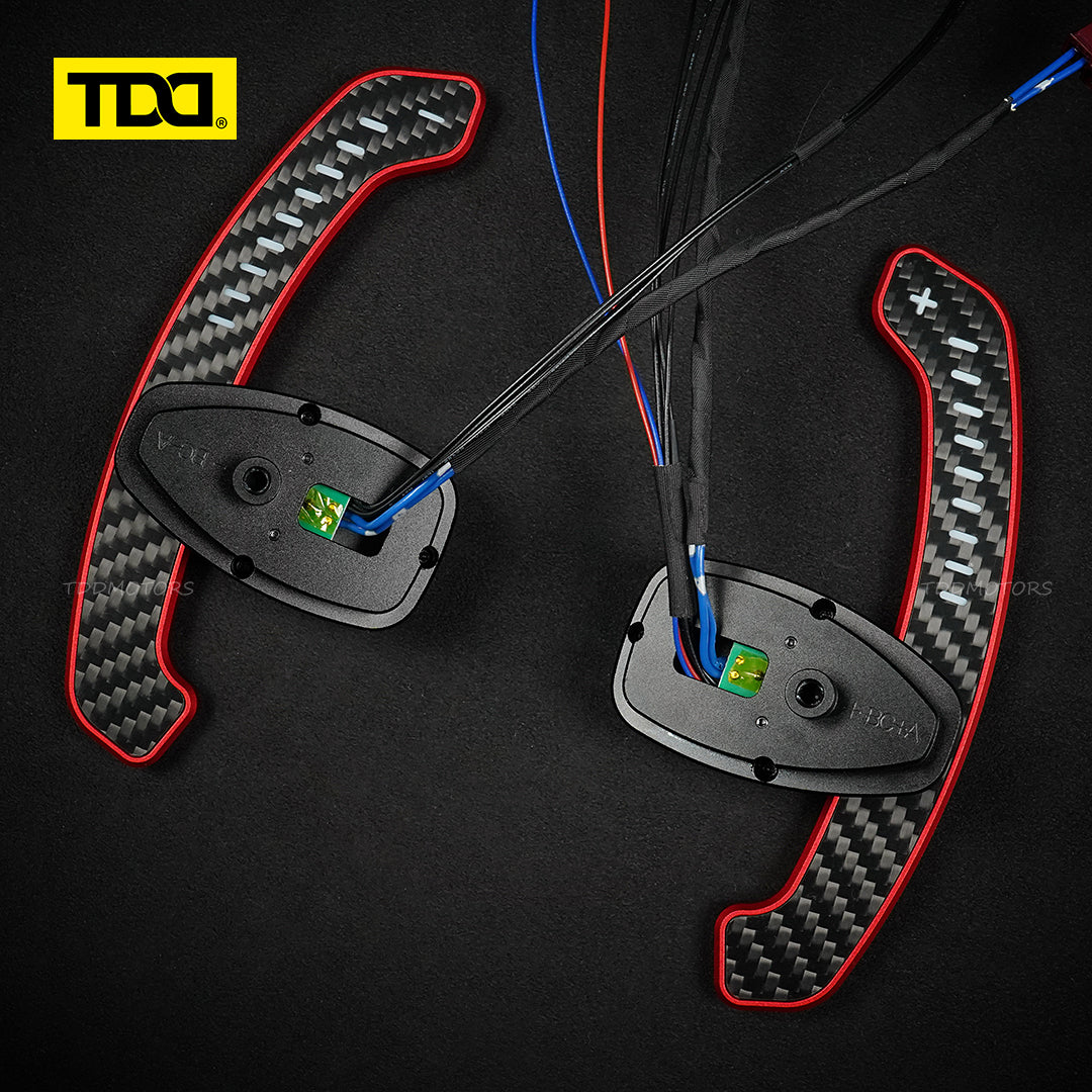 TDD Carbon Fiber LED Magnetic Paddle Shifters for Mercedes Benz W205,S205 W213 N293 W24 C117,X117