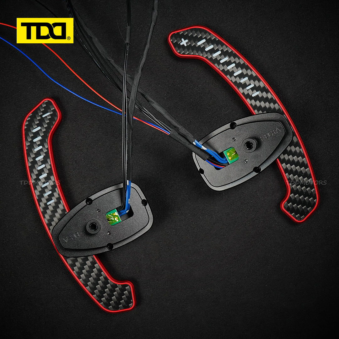 TDD Carbon Fiber LED Magnetic Paddle Shifters for Mercedes Benz W205,S205 W213 N293 W24 C117,X117