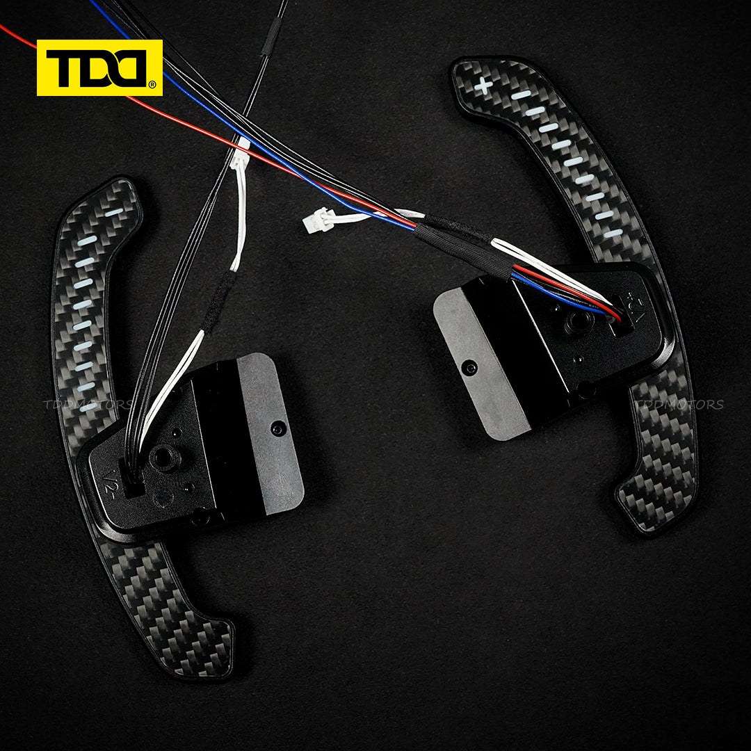 TDD Carbon Fiber LED Magnetic Paddle Shifters for Paddle Shifters For Volkswagen MK8 PASSAT B8 POLO VI
