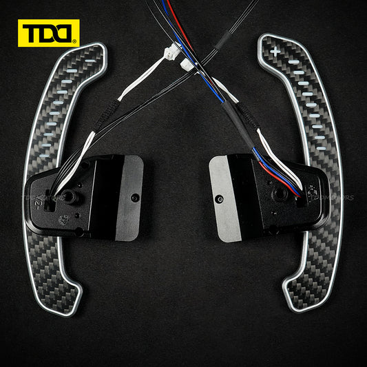 TDD Carbon Fiber LED Magnetic Paddle Shifters for Paddle Shifters For Volkswagen MK8 PASSAT B8 POLO VI