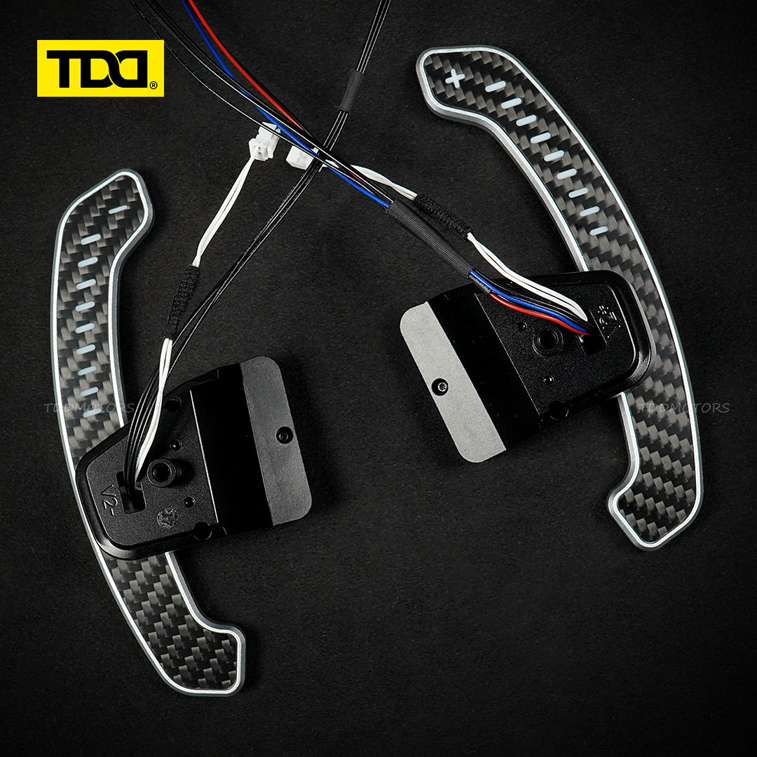 TDD Carbon Fiber LED Magnetic Paddle Shifters for Paddle Shifters For Volkswagen MK8 PASSAT B8 POLO VI