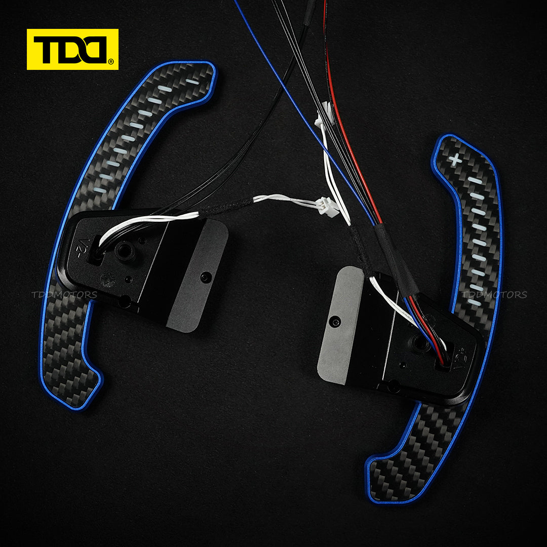 TDD Carbon Fiber LED Magnetic Paddle Shifters for Paddle Shifters For Volkswagen MK8 PASSAT B8 POLO VI