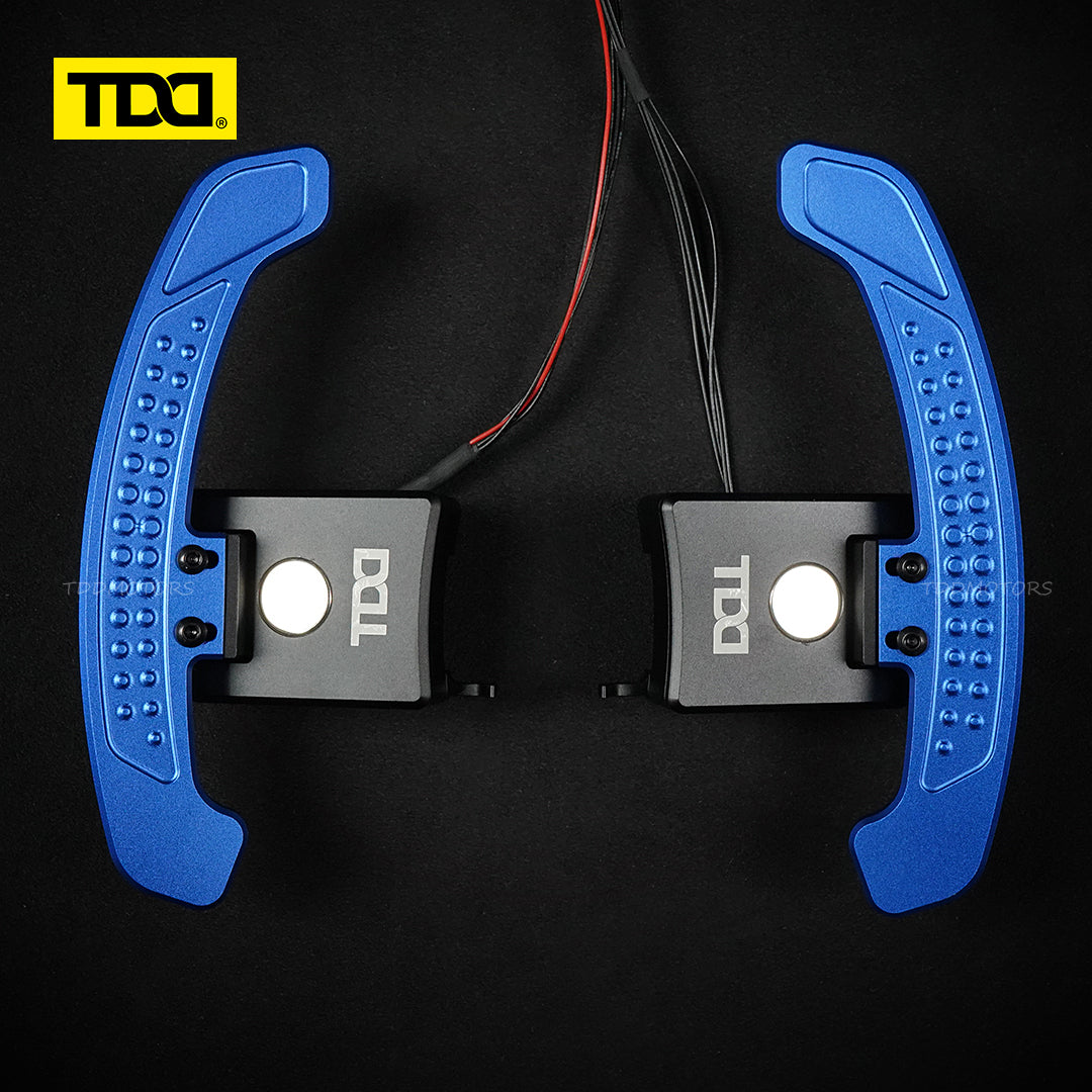 TDD Carbon Fiber LED Magnetic Paddle Shifters for Mustang GT