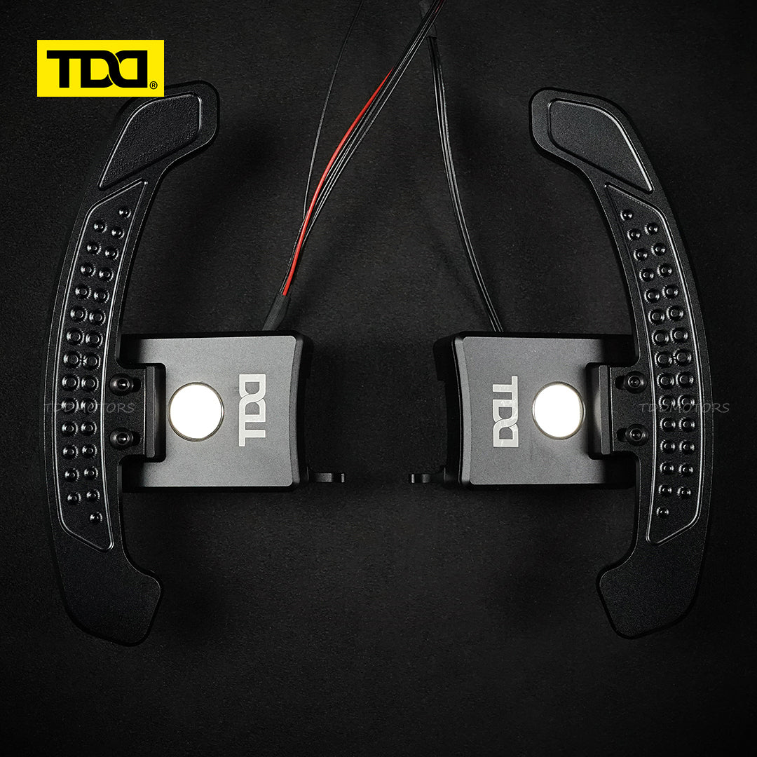TDD Carbon Fiber LED Magnetic Paddle Shifters for Mustang GT