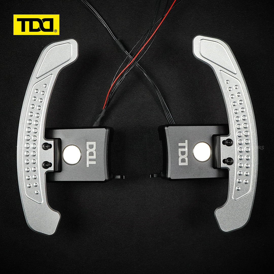TDD Carbon Fiber LED Magnetic Paddle Shifters for Mustang GT