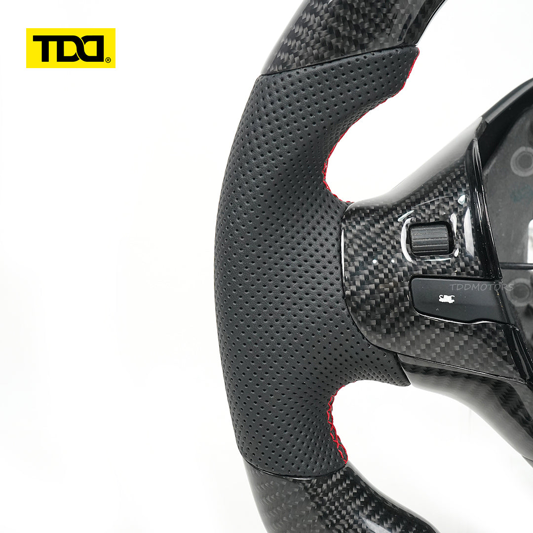 TDD Motors LED CARBON FIBER STEERING WHEEL for Peugeot 308