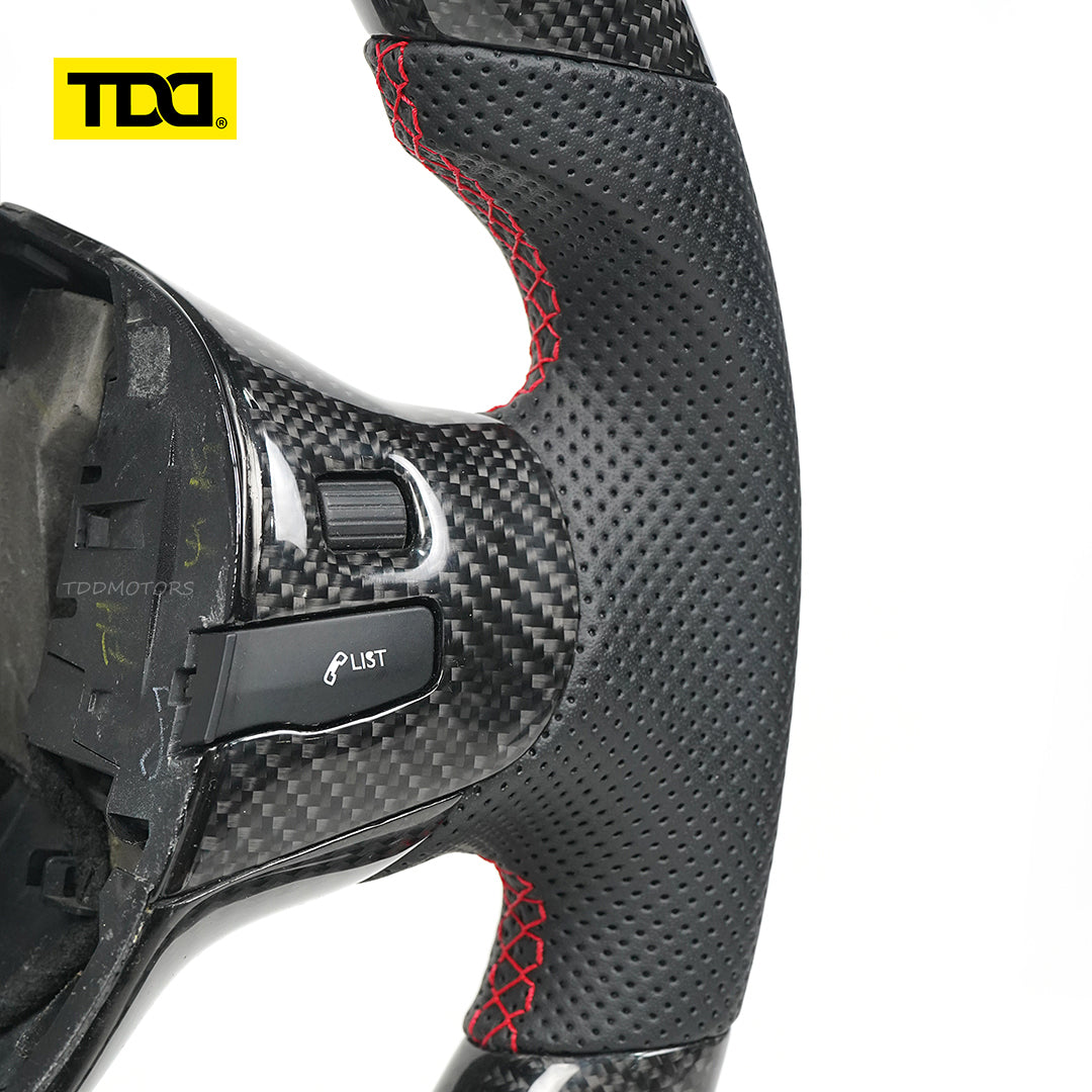 TDD Motors LED CARBON FIBER STEERING WHEEL for Peugeot 308