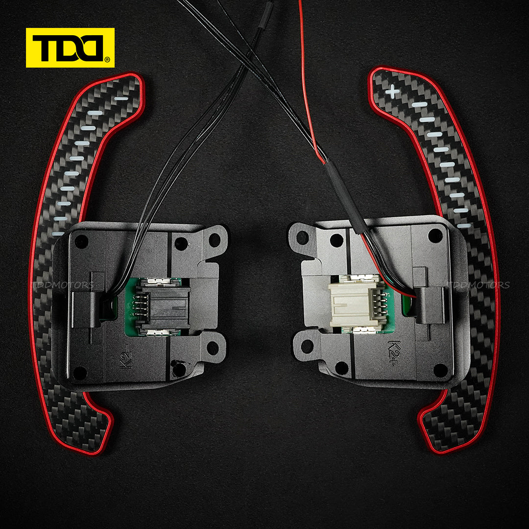TDD Carbon Fiber LED Magnetic Paddle Shifters for Chevrolet C8 Corvette