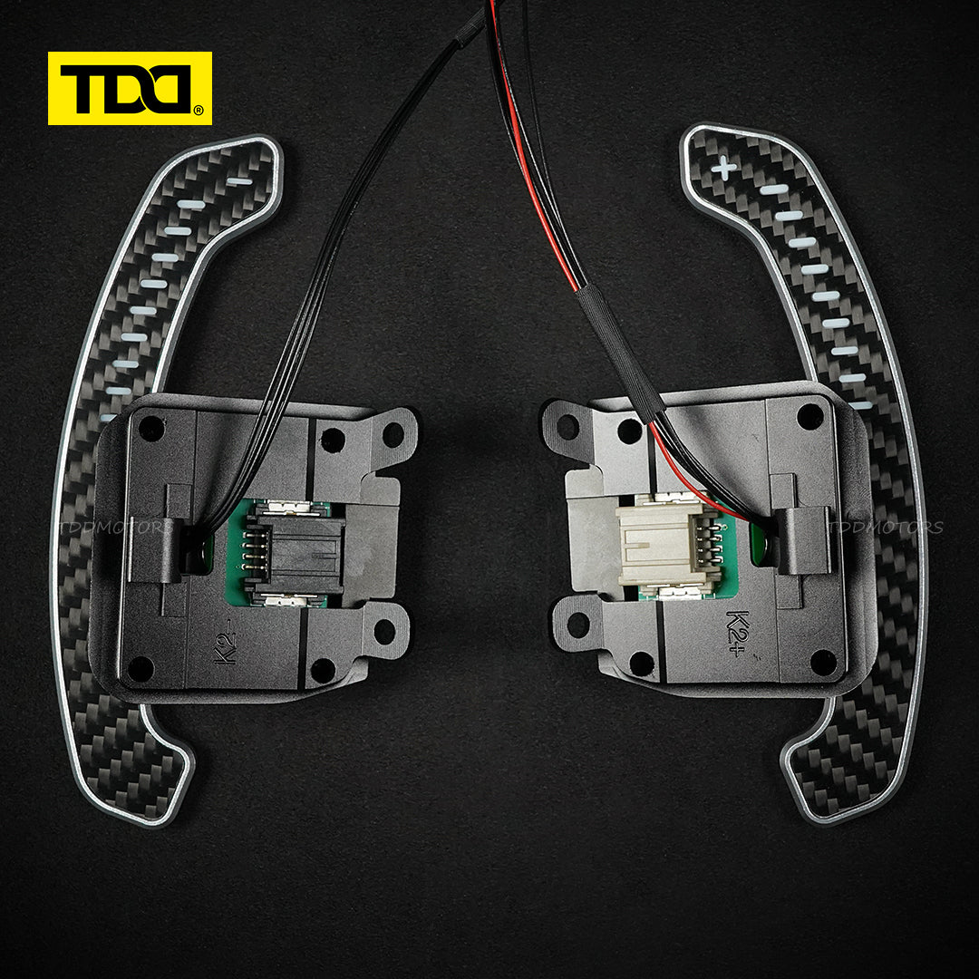 TDD Carbon Fiber LED Magnetic Paddle Shifters for Chevrolet C8 Corvette