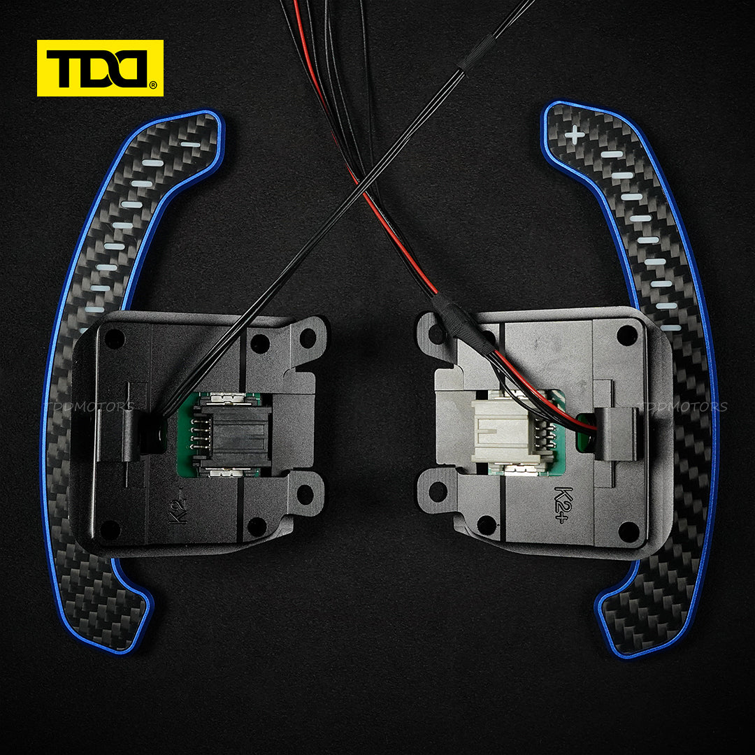 TDD Carbon Fiber LED Magnetic Paddle Shifters for Chevrolet C8 Corvette