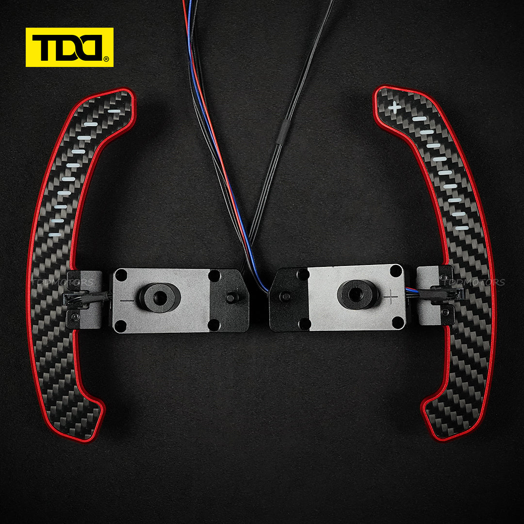 TDD Carbon Fiber LED Magnetic Paddle Shifters for Toyota Camry,GR Corolla, Yaris Avalon Lexus UX200,ES300 NX350,RX LC500