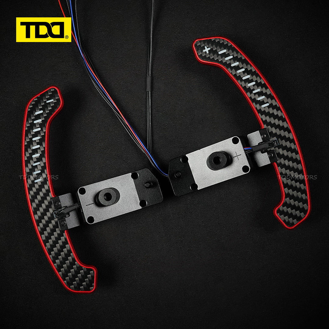 TDD Carbon Fiber LED Magnetic Paddle Shifters for Toyota Camry,GR Corolla, Yaris Avalon Lexus UX200,ES300 NX350,RX LC500
