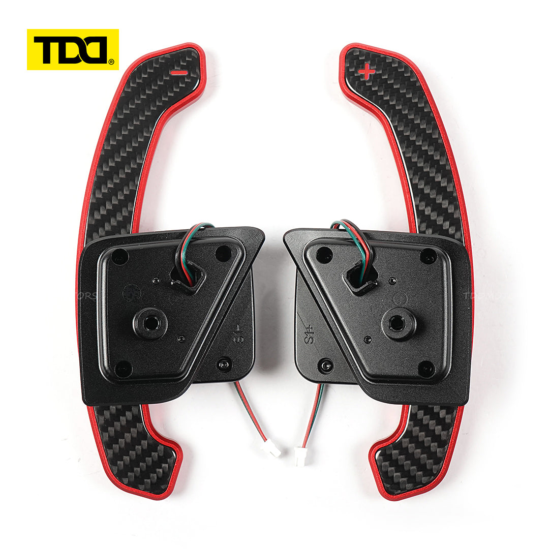 TDD Carbon Fiber  Magnetic Paddle Shifters for Paddle Shifters For Skoda