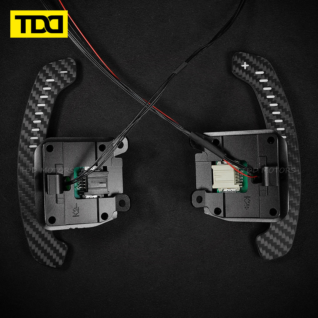 (PRE-SELL)TDD Carbon Fiber Magnetic LED Paddle Shifters For Chevrolet C8 Corvette