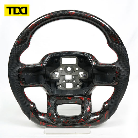 TDD Motors  FORGED  CARBON FIBER STEERING WHEEL for  Ford  2021-2024  F-150 Raptor