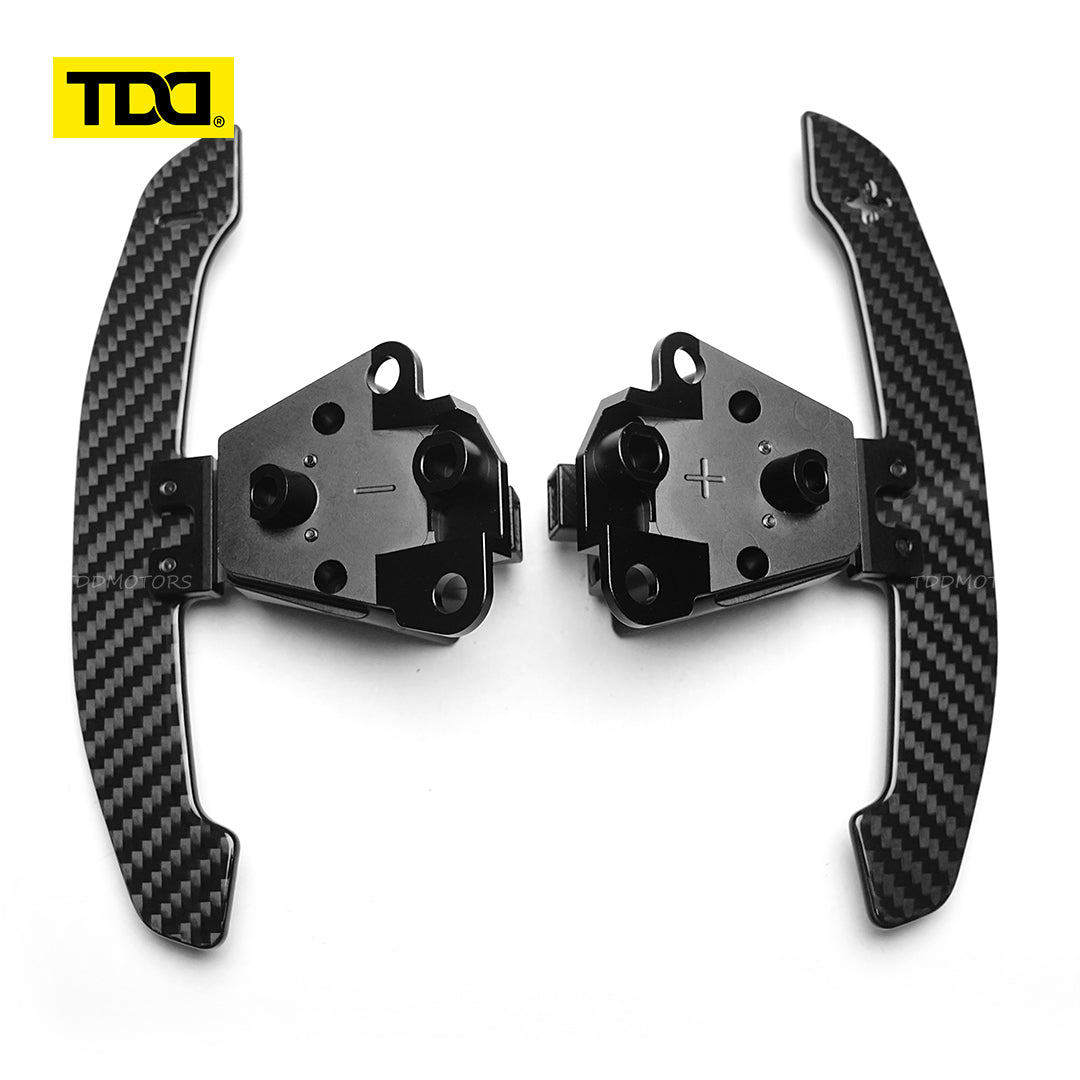 TDD 3MM Glossy Carbon Fiber Magnetic Steering Wheel Paddle Shifters For Lexus IS NX RC 200 250 300 350 for TOYOTA 86 BRZ
