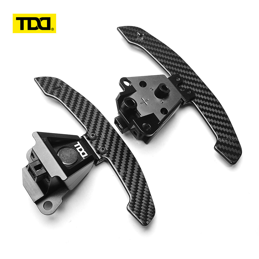 TDD 3MM Glossy Carbon Fiber Magnetic Steering Wheel Paddle Shifters For Lexus IS NX RC 200 250 300 350 for TOYOTA 86 BRZ