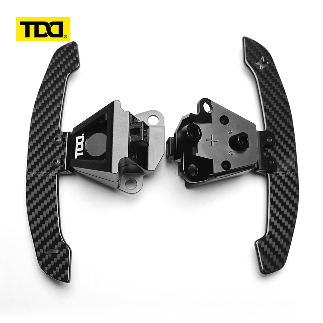 TDD 3MM Glossy Carbon Fiber Magnetic Steering Wheel Paddle Shifters For Lexus IS NX RC 200 250 300 350 for TOYOTA 86 BRZ