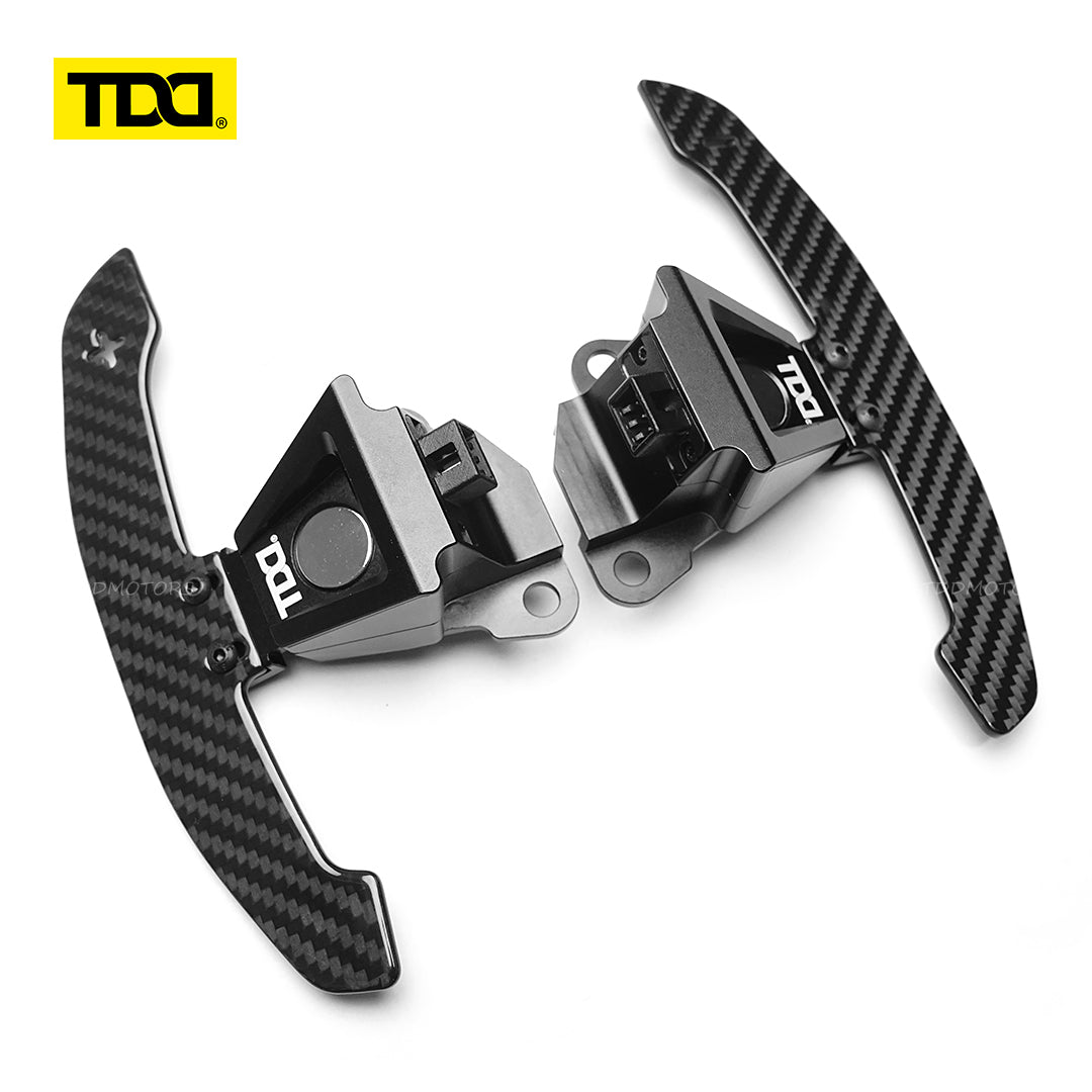 TDD 3MM Glossy Carbon Fiber Magnetic Steering Wheel Paddle Shifters For Lexus IS NX RC 200 250 300 350 for TOYOTA 86 BRZ
