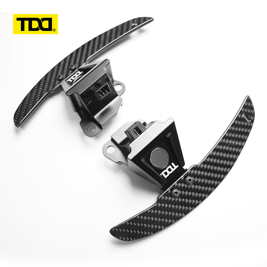 TDD 3MM Glossy Carbon Fiber Magnetic Steering Wheel Paddle Shifters For Lexus IS NX RC 200 250 300 350 for TOYOTA 86 BRZ