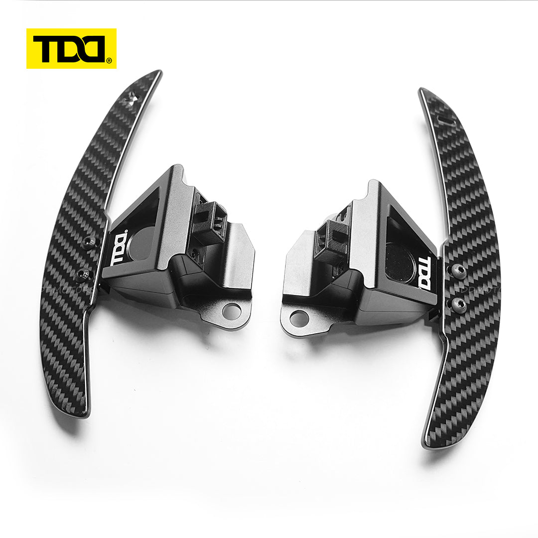 TDD 3MM Glossy Carbon Fiber Magnetic Steering Wheel Paddle Shifters For Lexus IS NX RC 200 250 300 350 for TOYOTA 86 BRZ