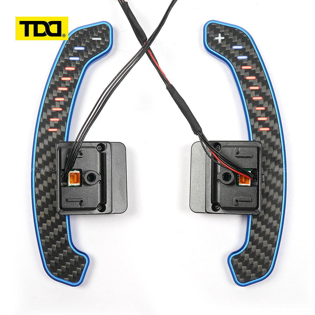 TDD Carbon Fiber Magnetic LED Paddle Shifters For BMW G68 G60 Standard Wheelbase 2023- Touring G61 2024- Long Wheelbase 2024-