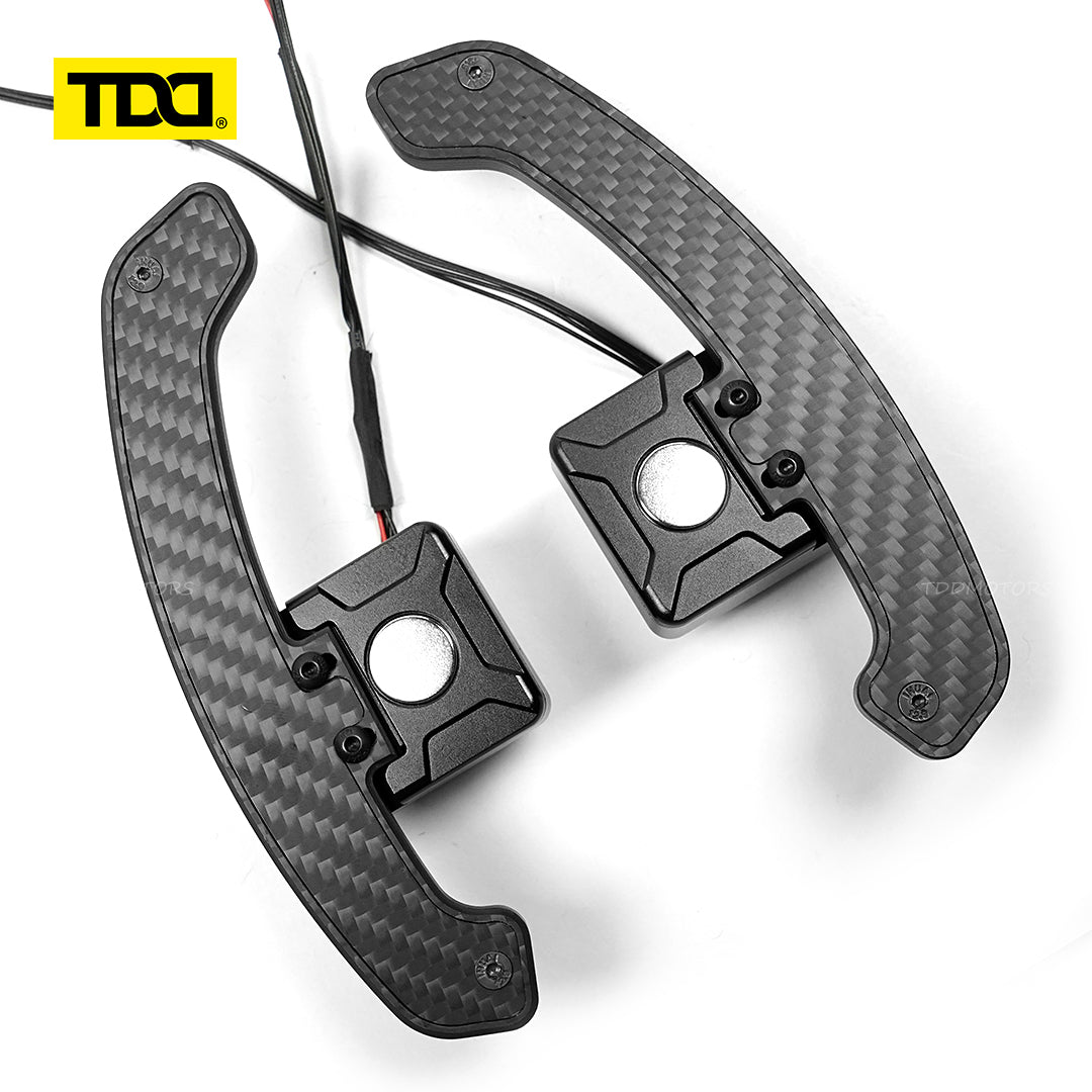 TDD Carbon Fiber Magnetic LED Paddle Shifters For BMW G68 G60 Standard Wheelbase 2023- Touring G61 2024- Long Wheelbase 2024-