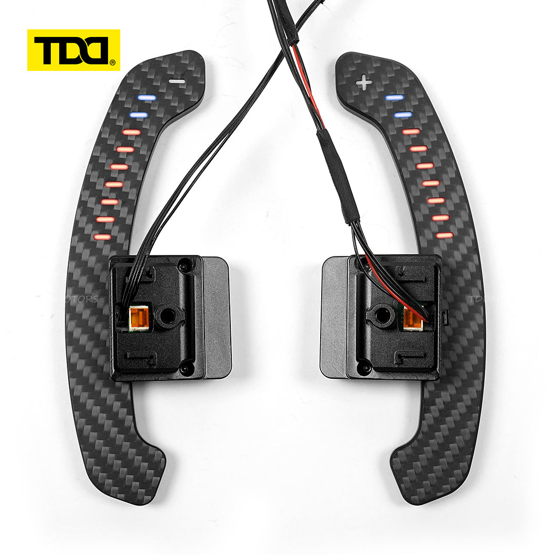 TDD Carbon Fiber Magnetic LED Paddle Shifters For BMW G68 G60 Standard Wheelbase 2023- Touring G61 2024- Long Wheelbase 2024-