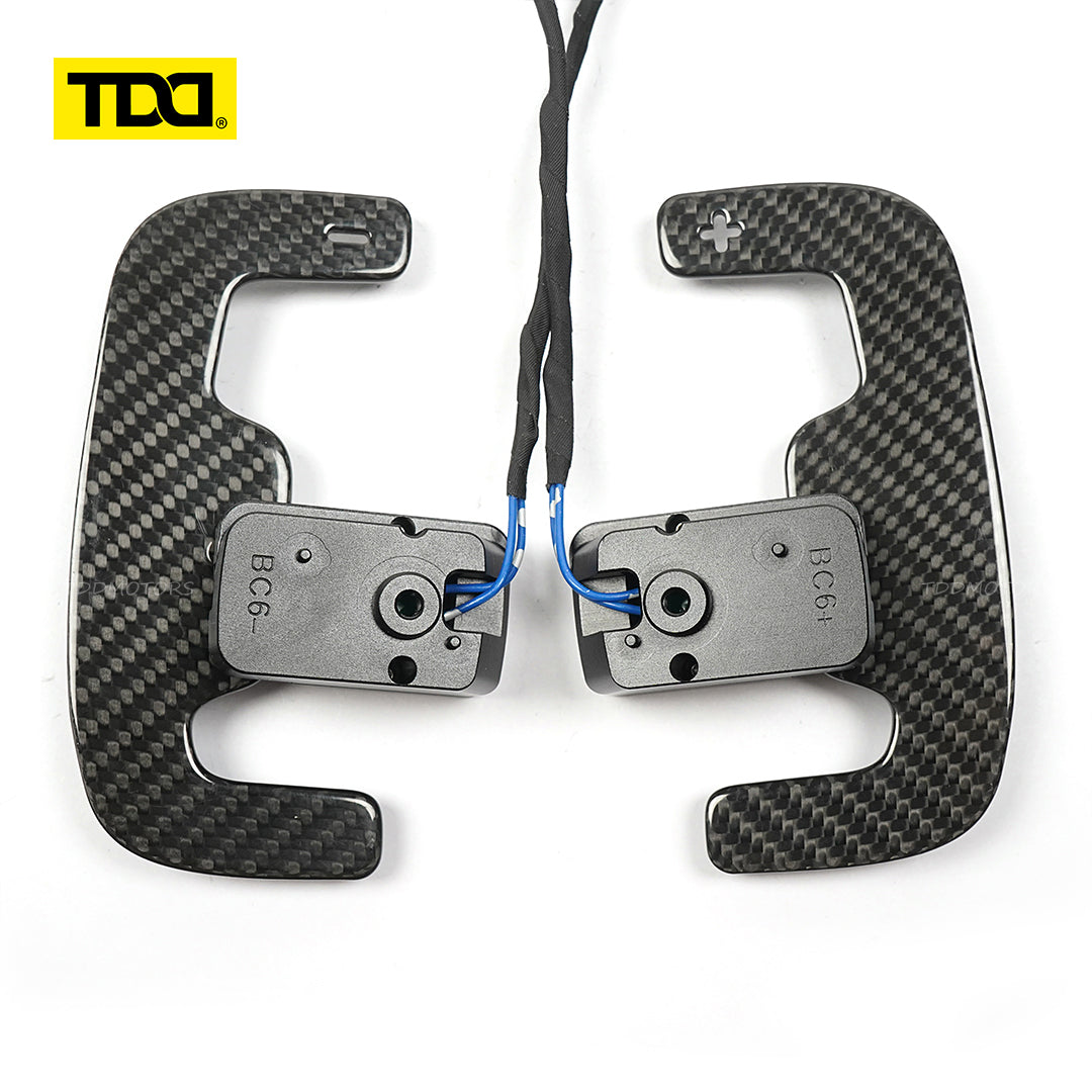 Glossy Carbon Fiber Magnetic Paddle Shifters For Mercedes Benz C-Class 2021-2022 W206 W213 W214 CLS/AMG (2022)