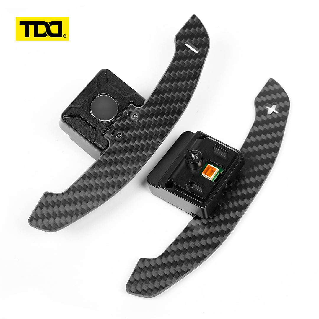 TDD Glossy and Matte Carbon Fiber Magnetic Paddle Shifters For BMW G68 G60 Standard Wheelbase 2023- Touring G61 2024- Long Wheelbase 2024-