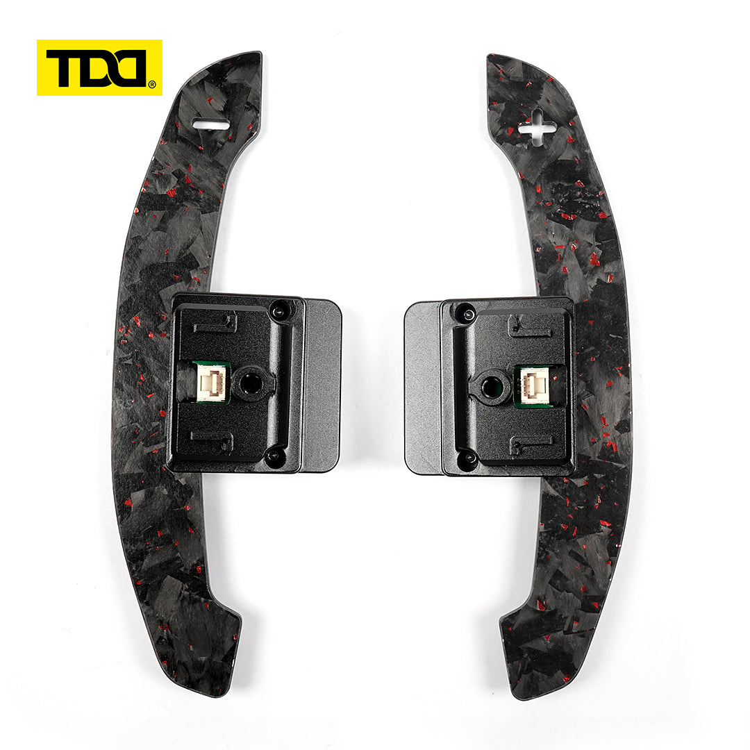 TDD Glossy and Matte Carbon Fiber Magnetic Paddle Shifters For BMW G68 G60 Standard Wheelbase 2023- Touring G61 2024- Long Wheelbase 2024-