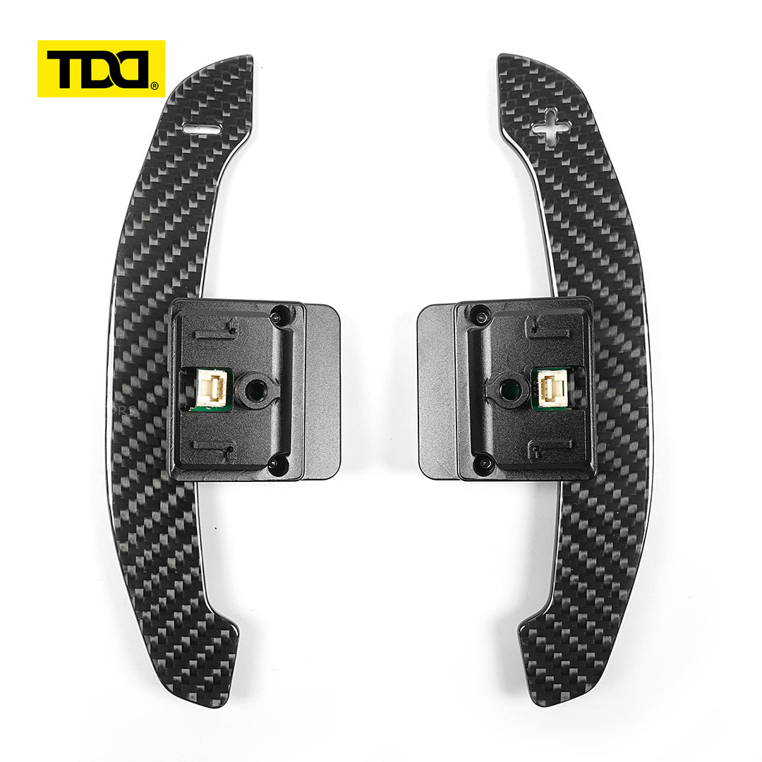 TDD Glossy and Matte Carbon Fiber Magnetic Paddle Shifters For BMW G68 G60 Standard Wheelbase 2023- Touring G61 2024- Long Wheelbase 2024-