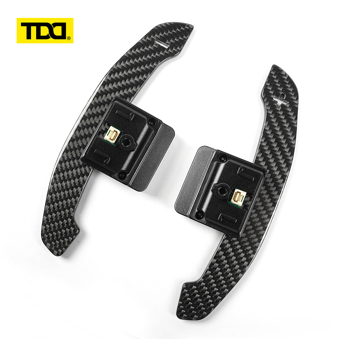 TDD Glossy and Matte Carbon Fiber Magnetic Paddle Shifters For BMW G68 G60 Standard Wheelbase 2023- Touring G61 2024- Long Wheelbase 2024-