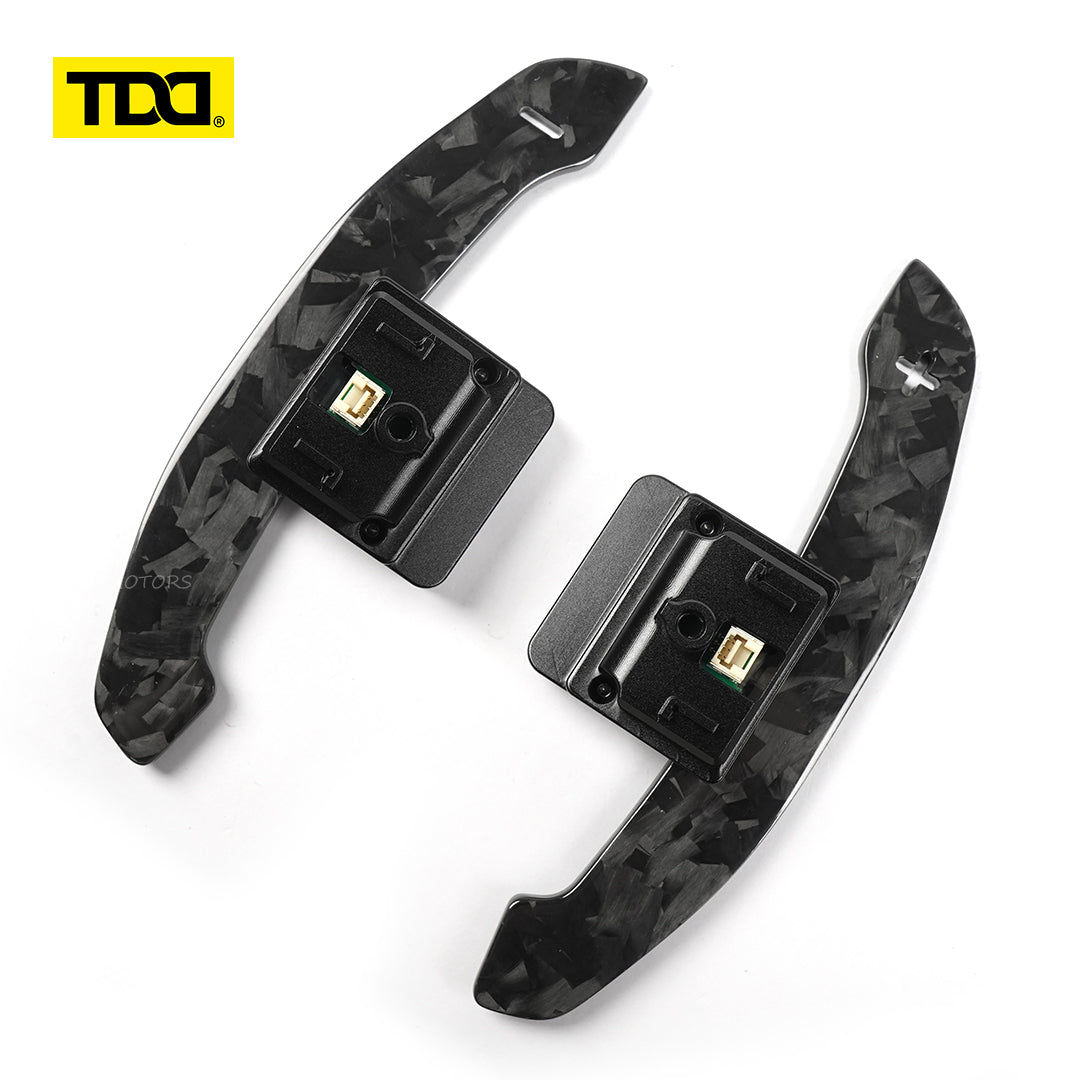 TDD Glossy and Matte Carbon Fiber Magnetic Paddle Shifters For BMW G68 G60 Standard Wheelbase 2023- Touring G61 2024- Long Wheelbase 2024-
