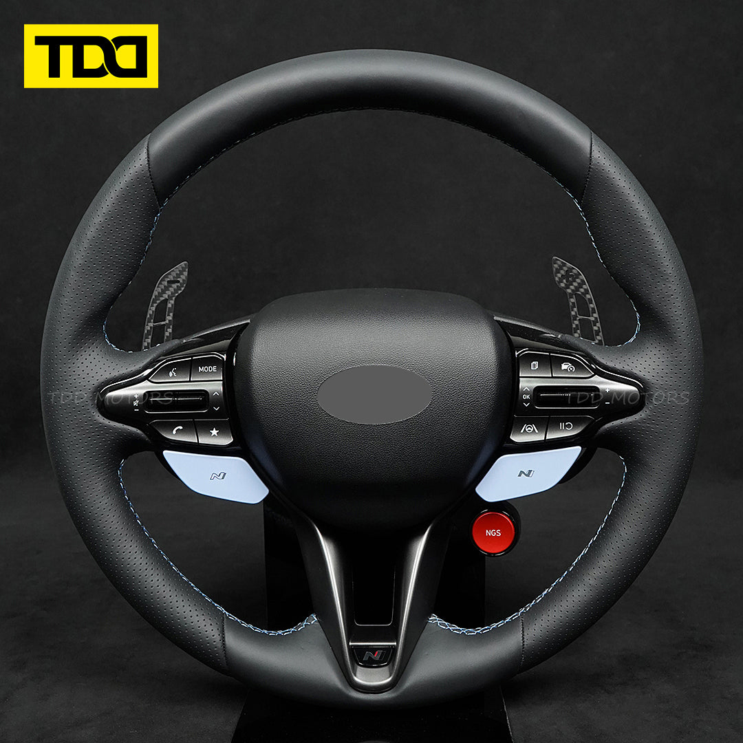 TDD Magnetic Carbon Fiber Paddle Shifters For Hyundai Veloster N 19-22 Elantra N M/T CN7 21-23 2022-2024
