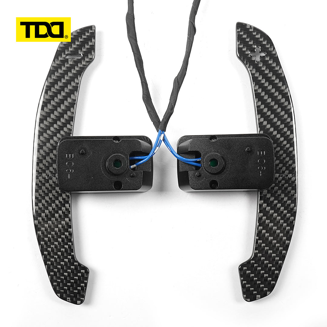 Glossy Carbon Fiber Magnetic Paddle Shifters For Mercedes Benz C-Class 2021-2022 W206 W213 W214 CLS/AMG (2022)